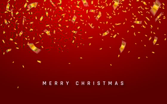 Festive Christmas or New Year Background. Chinese Greeting Card with confetti. Holiday's Background. Vector illustration