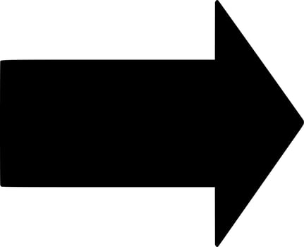 Vector silhouette of Arrow on white background