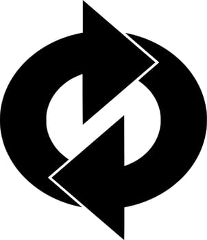Vector silhouette of Arrow on white background