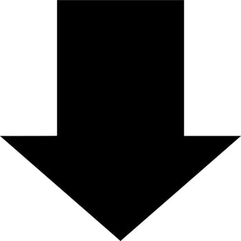 Vector silhouette of Arrow on white background