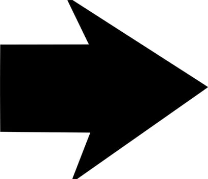 Vector silhouette of Arrow on white background
