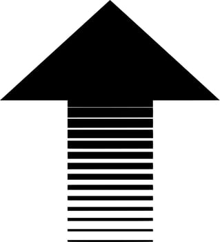 Vector silhouette of Arrow on white background