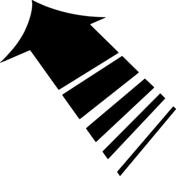 Vector silhouette of Arrow on white background