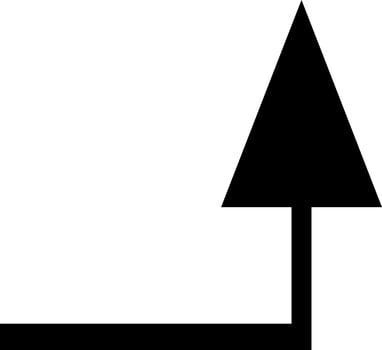 Vector silhouette of Arrow on white background