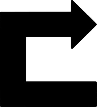 Vector silhouette of Arrow on white background