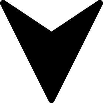 Vector silhouette of Arrow on white background