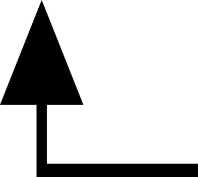 Vector silhouette of Arrow on white background