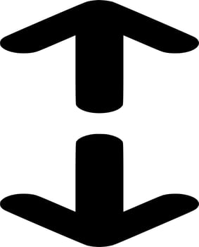Vector silhouette of Arrow on white background