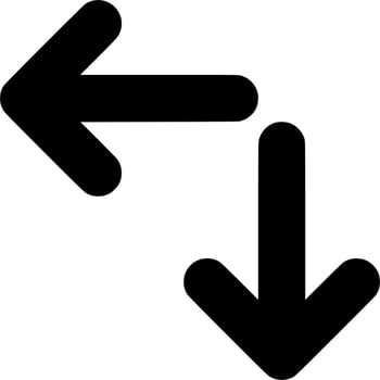 Vector silhouette of Arrow on white background