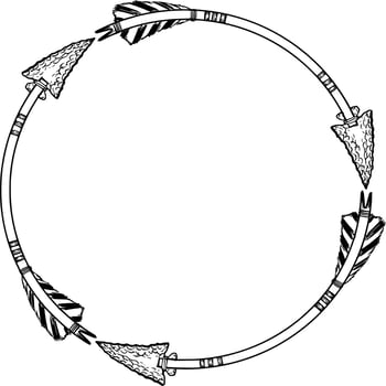 Vector silhouette of Arrow on white background