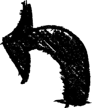 Vector silhouette of Arrow on white background