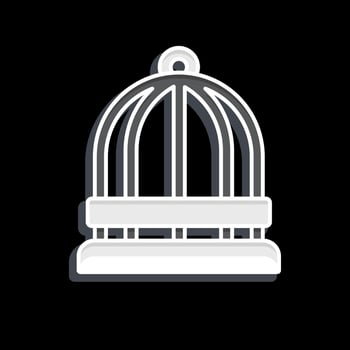 Icon Bird Cage. related to Decoration symbol. glossy style. simple design editable. simple illustration vector