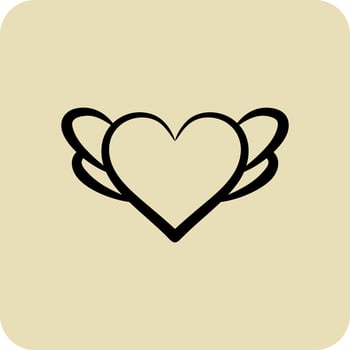 Icon Heart. related to Decoration symbol. hand drawn style. simple design editable. simple illustration vector