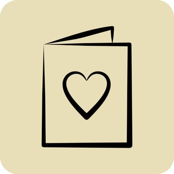 Icon Wedding Invitation. related to Decoration symbol. hand drawn style. simple design editable. simple illustration vector