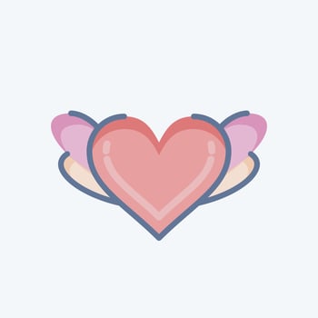 Icon Heart. related to Decoration symbol. doodle style. simple design editable. simple illustration vector