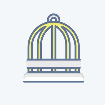 Icon Bird Cage. related to Decoration symbol. doodle style. simple design editable. simple illustration vector