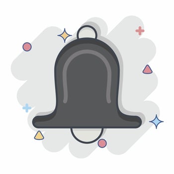 Icon Bell. related to Decoration symbol. comic style. simple design editable. simple illustration vector