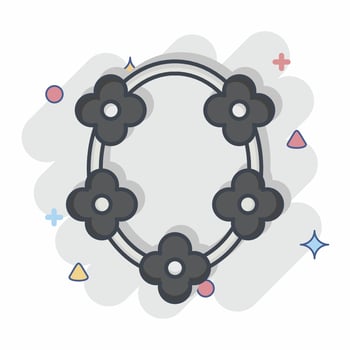 Icon Nexlace. related to Decoration symbol. comic style. simple design editable. simple illustration vector