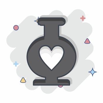 Icon Vase. related to Decoration symbol. comic style. simple design editable. simple illustration vector