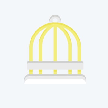 Icon Bird Cage. related to Decoration symbol. flat style. simple design editable. simple illustration vector