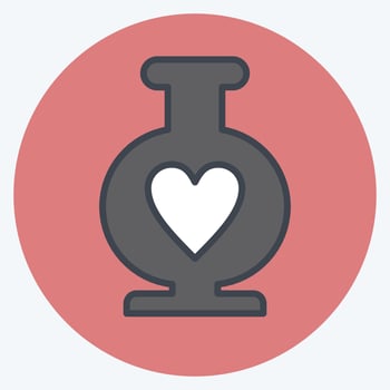 Icon Vase. related to Decoration symbol. color mate style. simple design editable. simple illustration vector