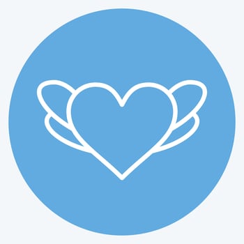 Icon Heart. related to Decoration symbol. blue eyes style. simple design editable. simple illustration vector