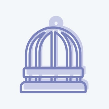 Icon Bird Cage. related to Decoration symbol. two tone style. simple design editable. simple illustration vector