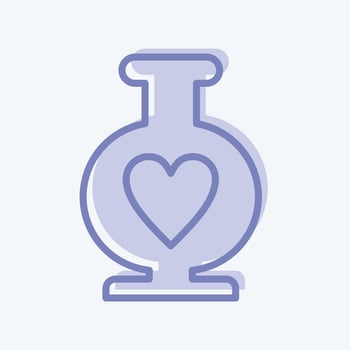 Icon Vase. related to Decoration symbol. two tone style. simple design editable. simple illustration vector
