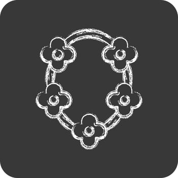Icon Nexlace. related to Decoration symbol. chalk Style. simple design editable. simple illustration vector