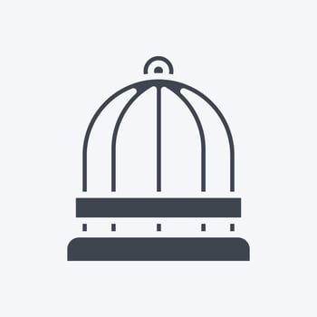 Icon Bird Cage. related to Decoration symbol. glyph style. simple design editable. simple illustration vector
