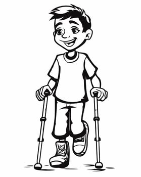 Disabled kid Illustration vector