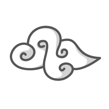 cloud doodle. cloud vector illustration. cloud in cartoon style isolated on white background. cloud.