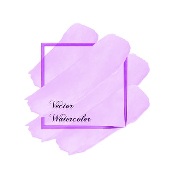Frame with lilac watercolor strokes vector