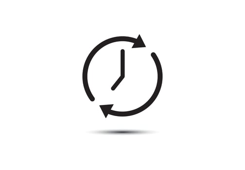 Clock timer icon vector illustration on background