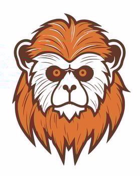 Cartoon ape face vector