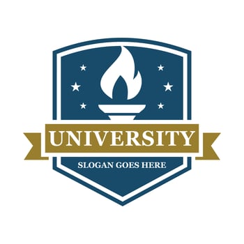 University logo design vector illustration