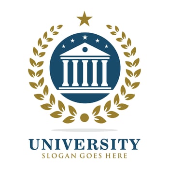University logo design vector illustration
