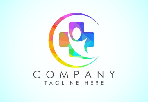 Health medical Logo template vector illustration design. Low poly medical Icon