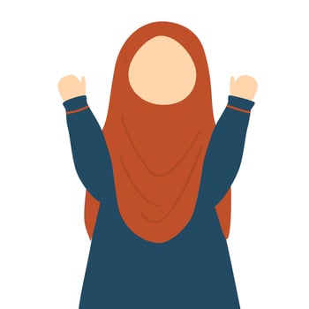 Cute muslim girl wearing hijab vector