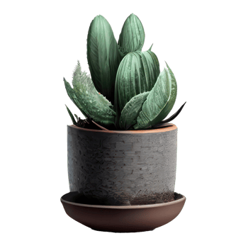 Beautiful plants in ceramic pots . png