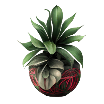 Beautiful plants in ceramic pots . png