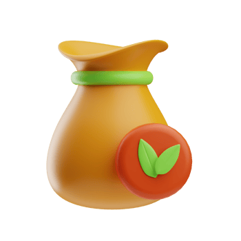 farming object seed bag illustration 3d png