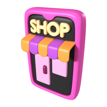Mobile Shopping 3D Illustration Icon png