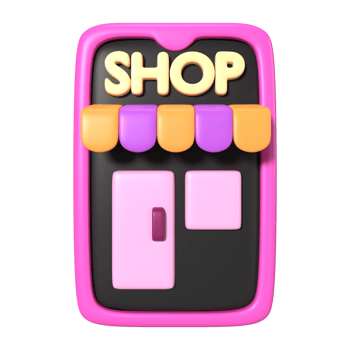 Mobile Shopping 3D Illustration Icon png