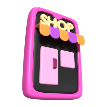 Mobile Shopping 3D Illustration Icon png