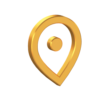 Location 3D Icon Isolated on Transparent Background, Address Icon Gold Texture, 3D Rendering png