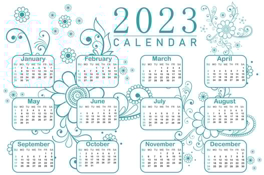 2023 Calendar - Calendar vector