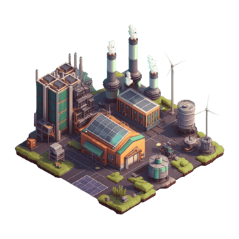 renewable energy with green energy as wind turbines and solar panels . png