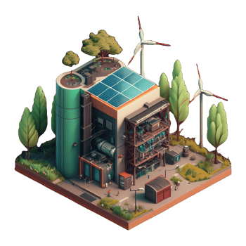 renewable energy with green energy as wind turbines and solar panels . png