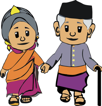 Old people couple are walking together png graphic clipart design